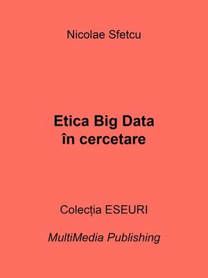 cover image of Etica Big Data în cercetare